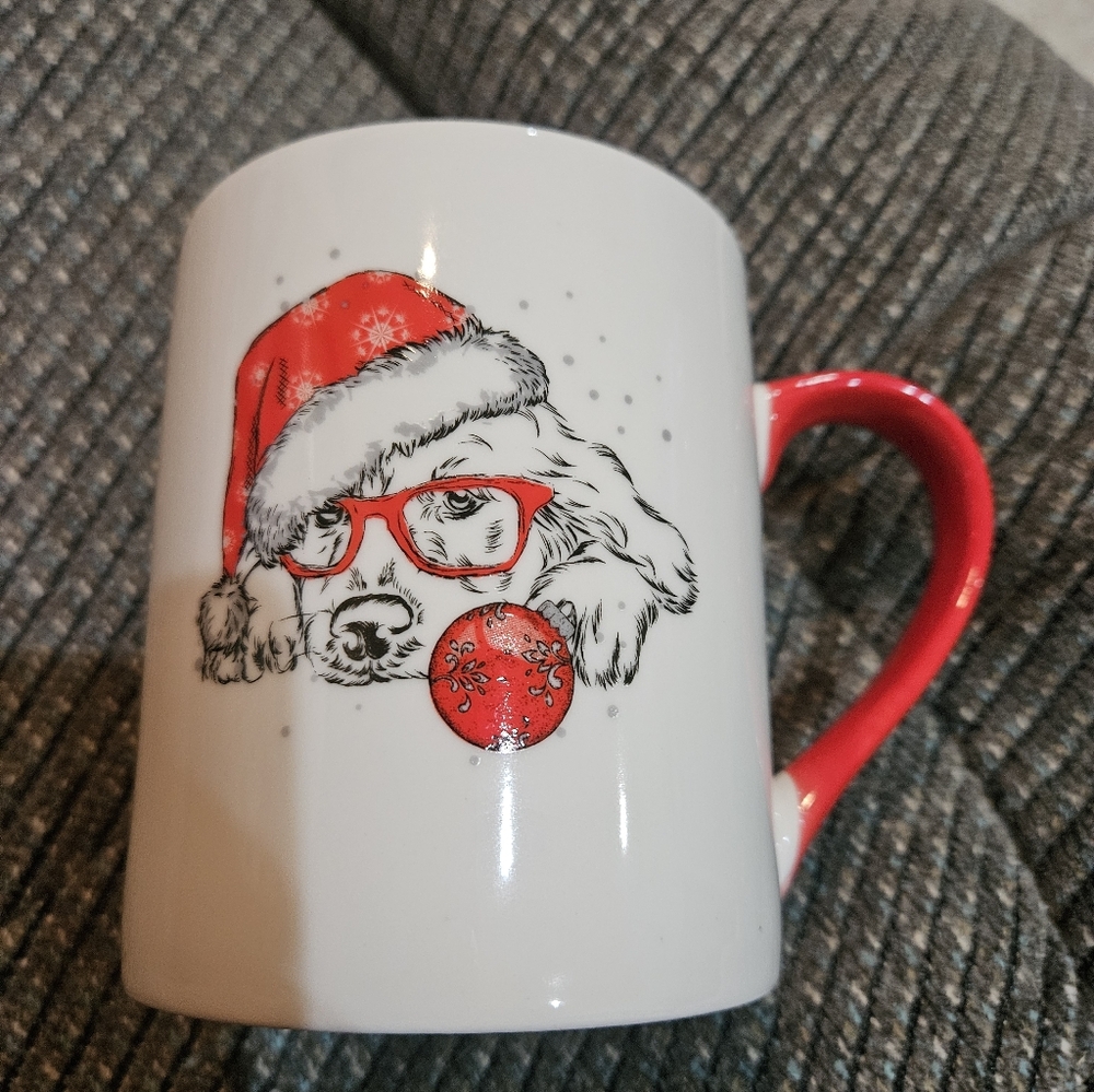 Hazel & Co. Golden  Retriver  Christmas Mug NWT